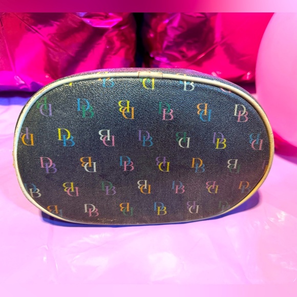 Dooney & Bourke Y2K vintage Monogram Small Hobo charcoal EUC callouts last 2 pic - Picture 5 of 14